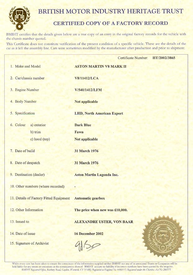  Aston Martin history production Aston Martin V8 